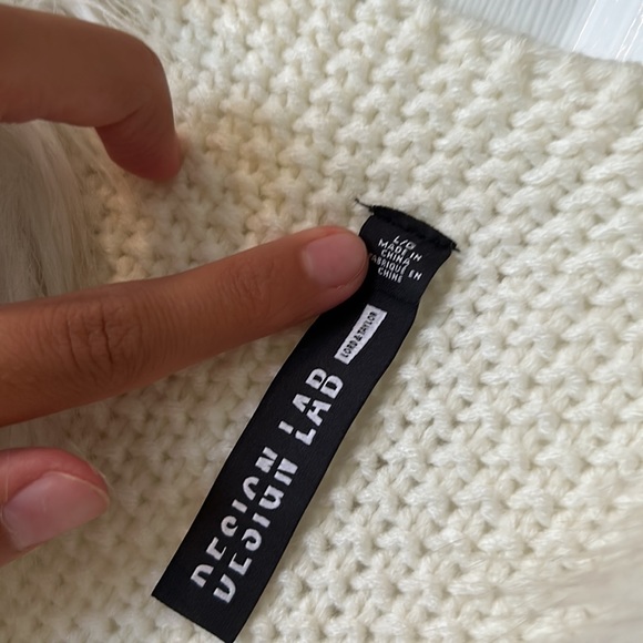 Design Lab Half Knit Half Faux Fur Vest - Picture 2 of 3